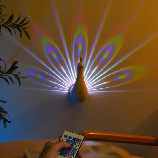 LED Peacock Projection Lamp